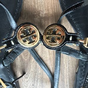 Tory Burch Shoes - Tory Burch Sandal Black Gold Tory Burch Shoes - Tory Burch Sandal Black Gold